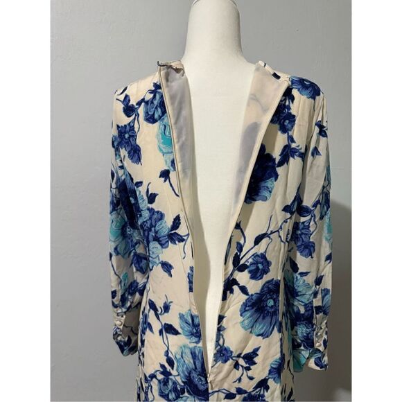 Tory Burch Giovanna Long sleeve Lilly floral 8 100% silk - Picture 4 of 16